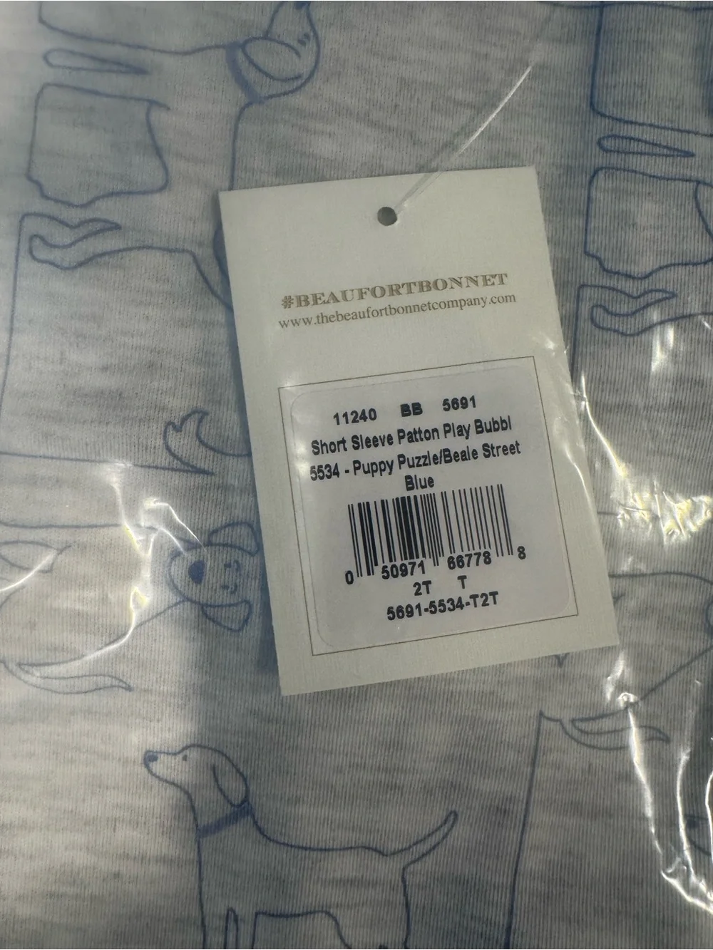 The Beaufort Bonnet Company Patton Play Short Sleeve Bubble Puppy Puzzle